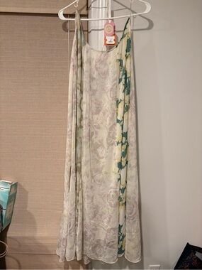 Amazon Essentials Floral Slip Dress in Cream, Green, Pale Pink